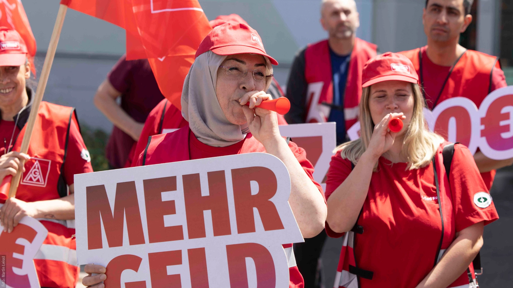 Warnstreik der MEWA-Beschäftigten in Rodgau am 2.6.2023