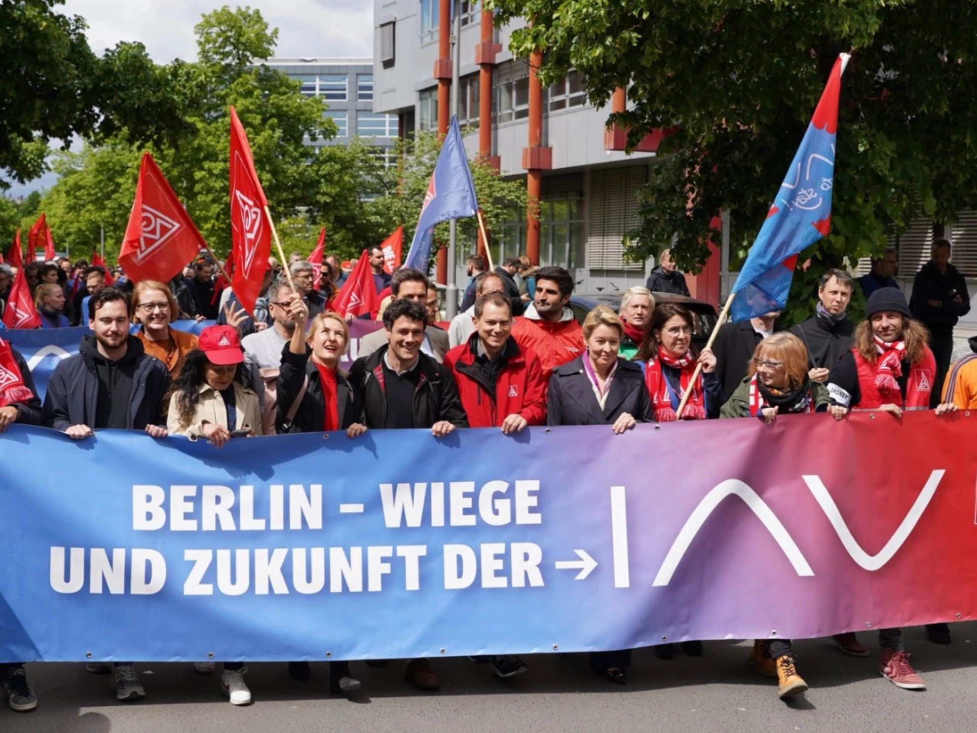 IAV Demonstration Berlin Giffey Landespolitik