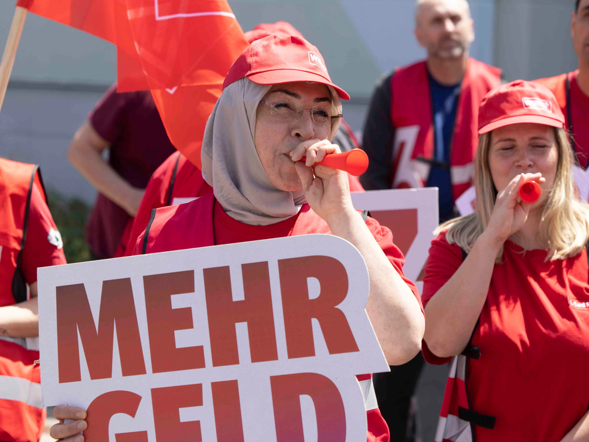 Warnstreik der MEWA-Beschäftigten in Rodgau am 2.6.2023