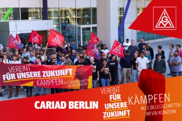 Aktionstag bei VW: Berliner CARIAD-Beschäftigte setzen Zeichen für konzerninterne Softwarentwicklung
