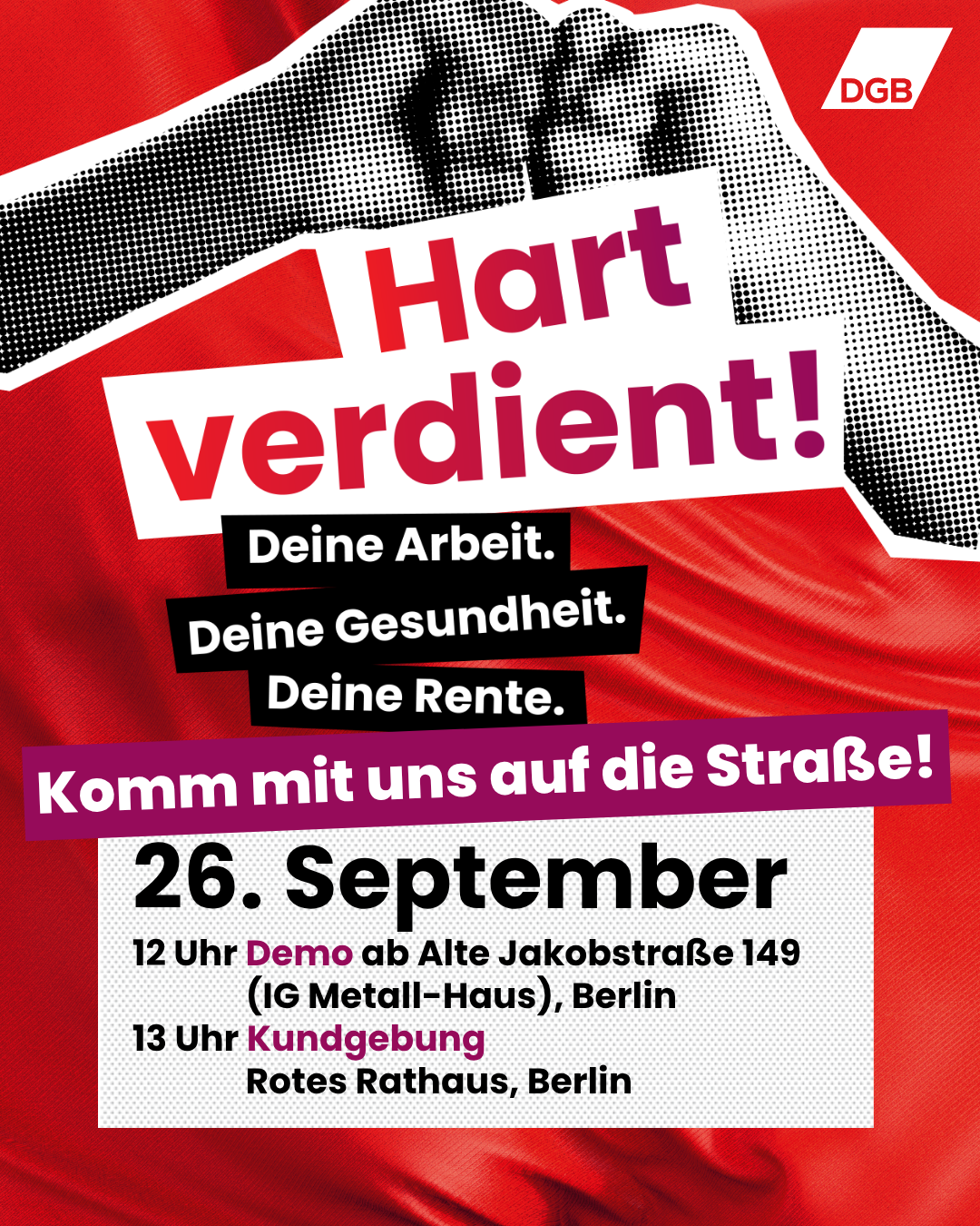 DGB Demo für den Sozialstaat