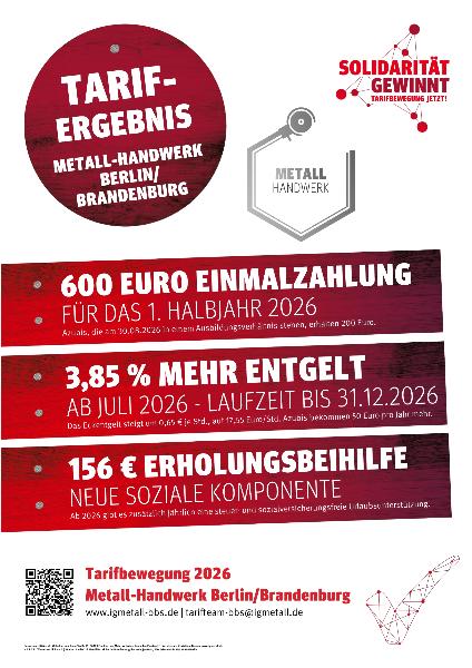 Ergebnisplakat Metall-Handwerk